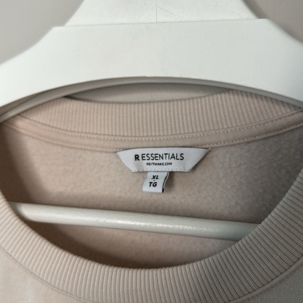 Reitmans R Essentials Cream Crew Neck Pull Over Sweatshirt - Picture 6 of 11